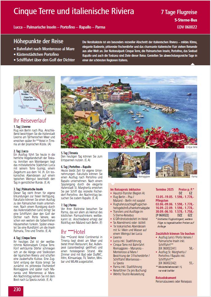 Cinque Terre und italienische Riviera