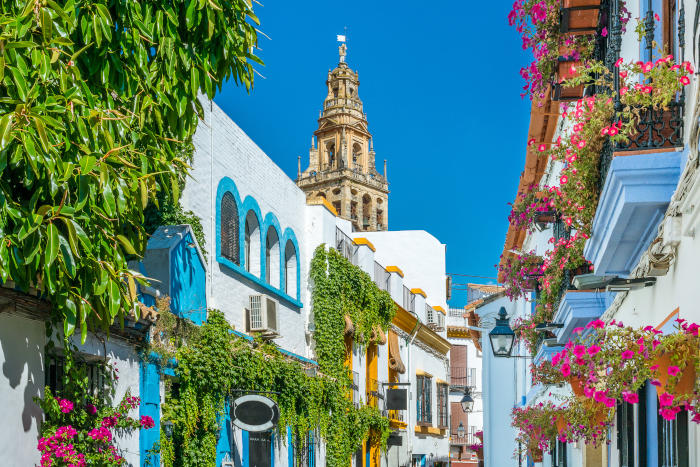 Scenic sight in the picturesque Cordoba jewish quarter with the