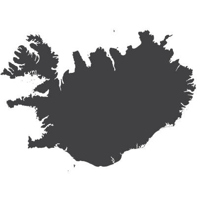 Karte von Island mit den Regionen der Vulkaninsel zwischen Westfjorden, Gletschern und der Ringstraße für Rundreisen und Kreuzfahrten.