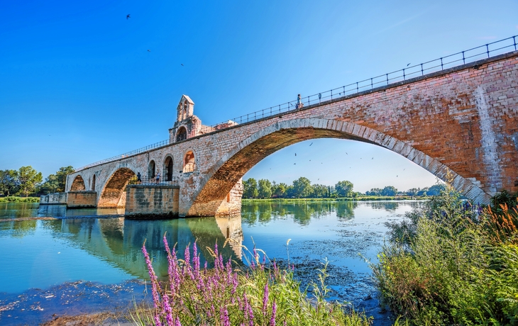 Pont Saint-Bénézet oder Pont d?Avignon in Avignon, Frankreich