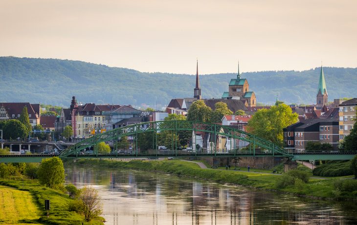Fluss Weser in Minden