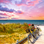 Fahrräder am Strand, Ostsee