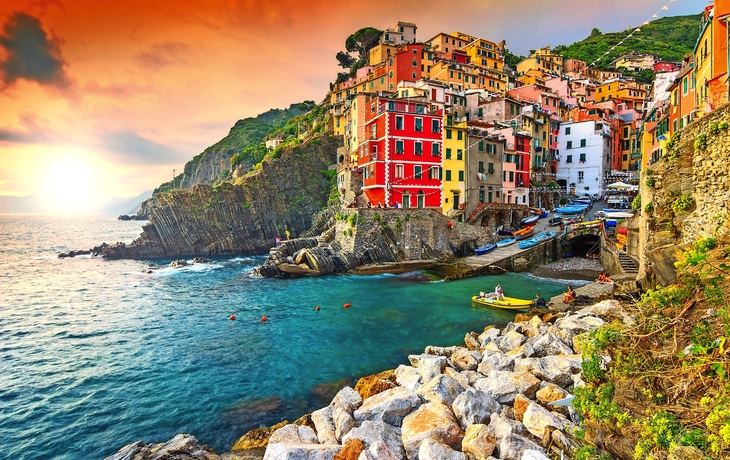 Riomaggiore - das östlichste der fünf Dörfer der Cinque Terre