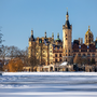 The beautiful, fairy-tale Castle of Schwerin in winter times