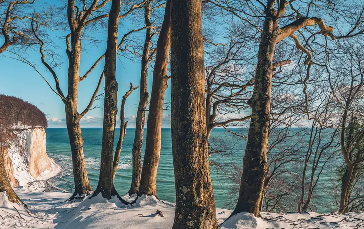 winterliche Kreidefelsen