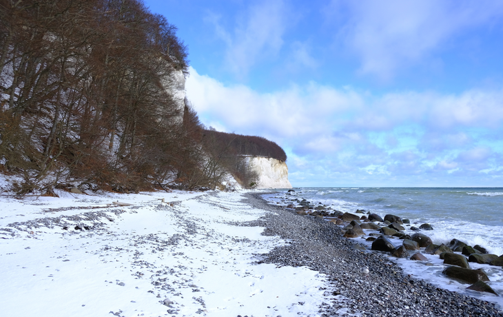 winterliche Kreidefelsen