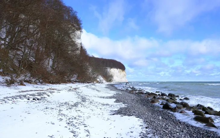 winterliche Kreidefelsen