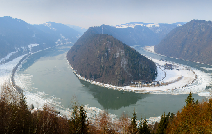 Schlögener Schlinge im oberen Donautal in Oberösterreich