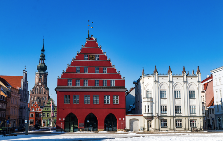 Greifswalder Markt im Winter