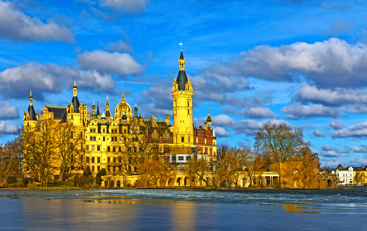 Schweriner Schloss im Winter