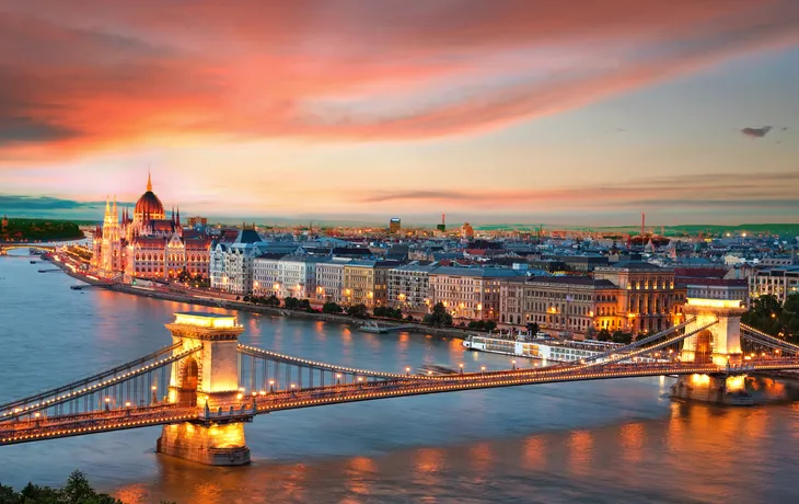 Sonnenuntergang über Budapest