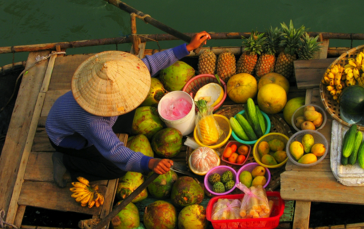 Mekong, schwimmender Markt